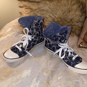 Coach converse high top sneakers
